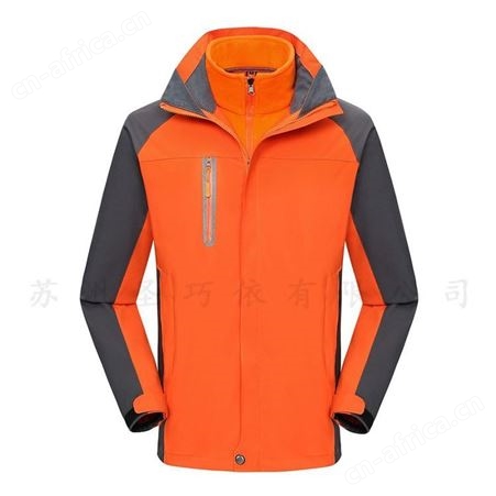 户外厚款冲锋衣定制印logo 防风防水可拆卸三合一男女同款登山服