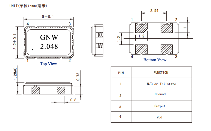 4个引脚晶振接法
